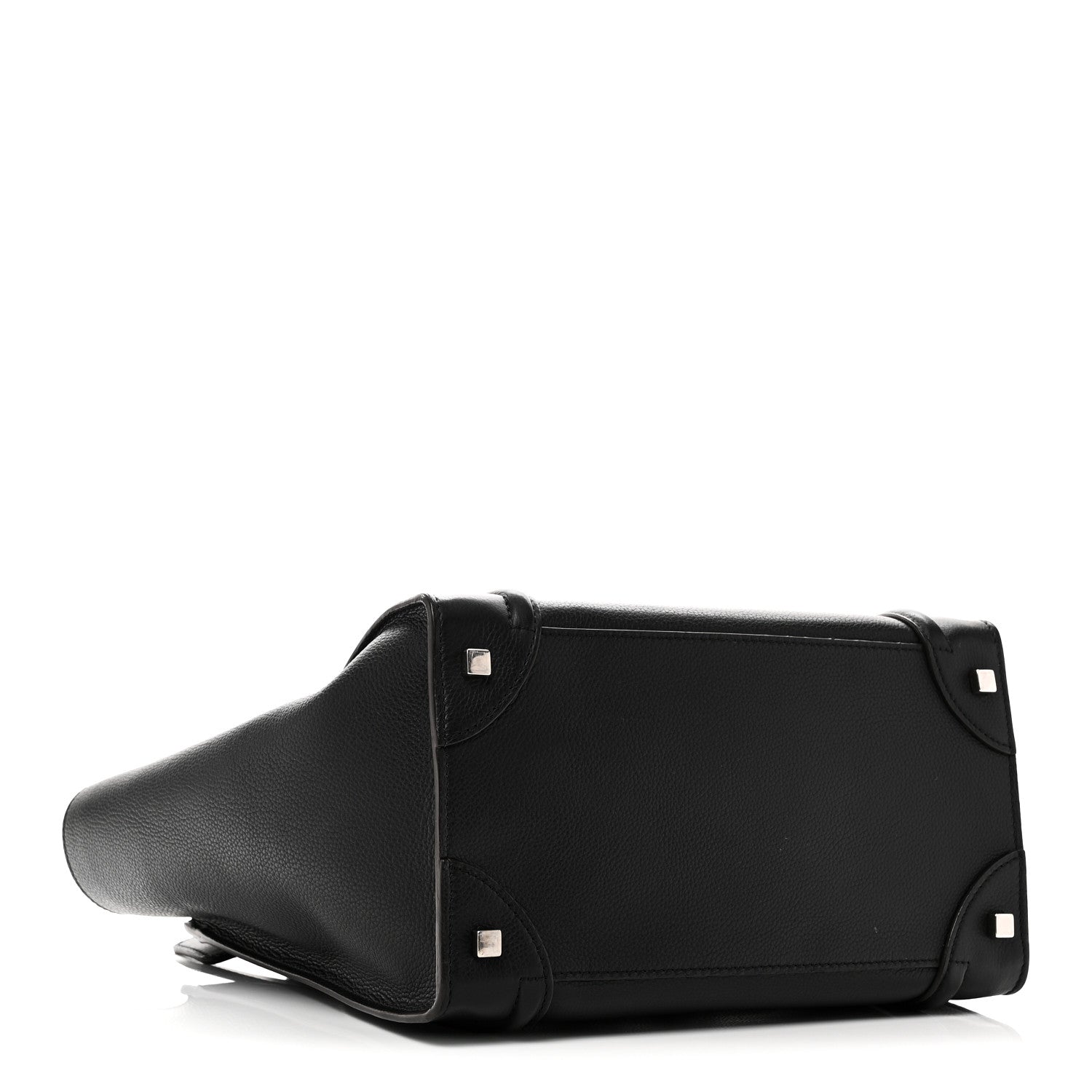 Drummed Calfskin Mini Luggage Black