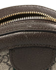 GG Supreme Monogram Web Mini Ophidia Round Shoulder Bag Brown