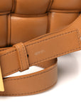 Nappa Maxi Intreccio Padded Cassette Crossbody Bag Caramel