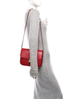 Box Calfskin Medium Classic Box Flap Bag Red