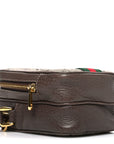 GG Supreme Monogram Web Mini Ophidia Double Zip Crossbody Bag Beige New Acero