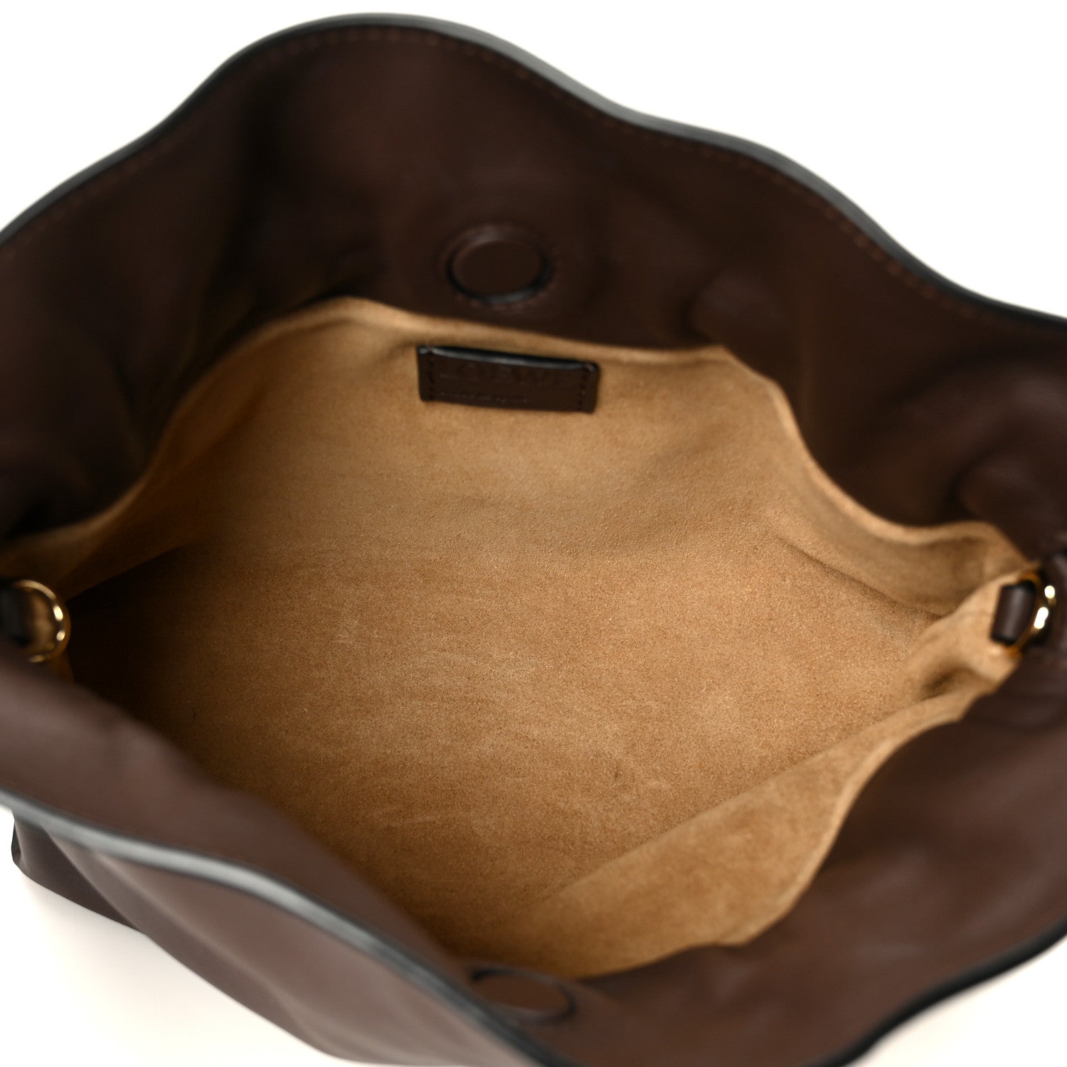 Nappa Flamenco Knot Clutch Chocolate