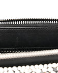 Satin Crystal Mini Galleria Double Zip Tote Metal