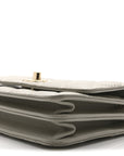 Lambskin Quilted Trendy CC Dual Handle Clutch With Chain Grey