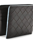 Nappa Intrecciato Bi-Fold Wallet Ebano