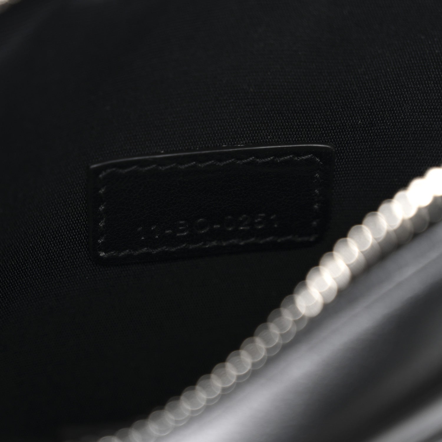 Calfskin Oblique Galaxy Perforated World Tour Messenger Pouch Black