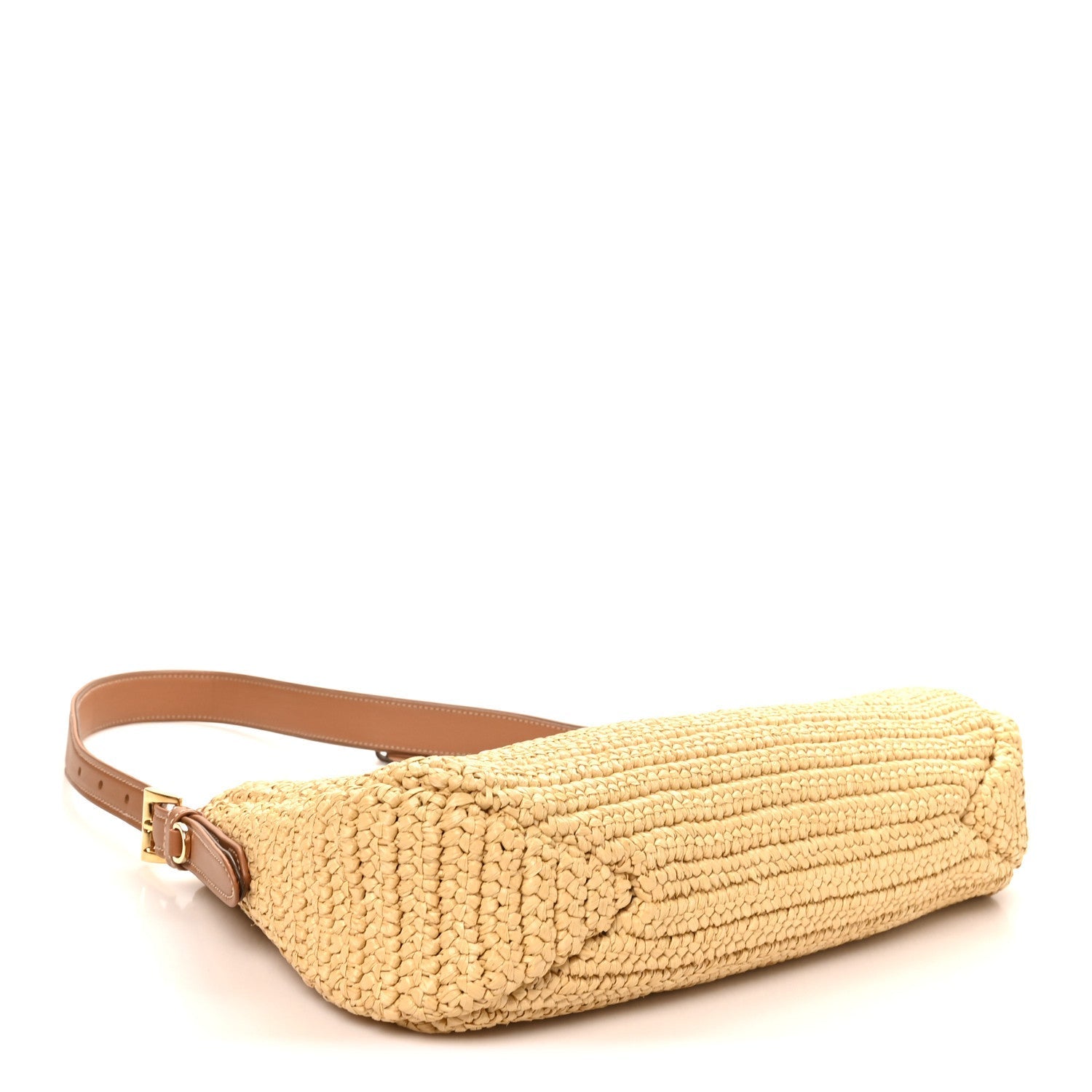 Yarn Raffia Effect Crochet Large Aimée Shoulder Bag Natural