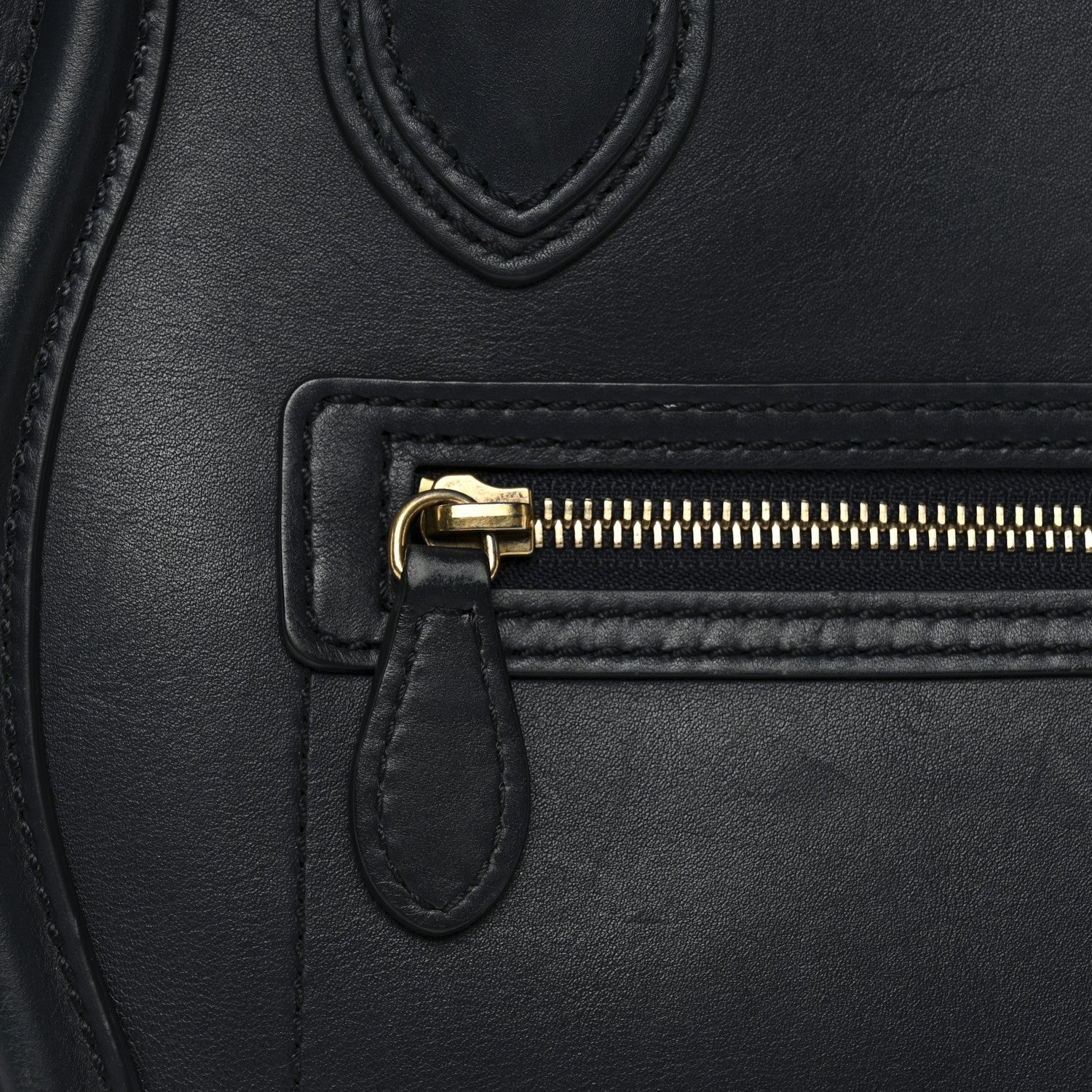 Smooth Calfskin Micro Luggage Navy Blue