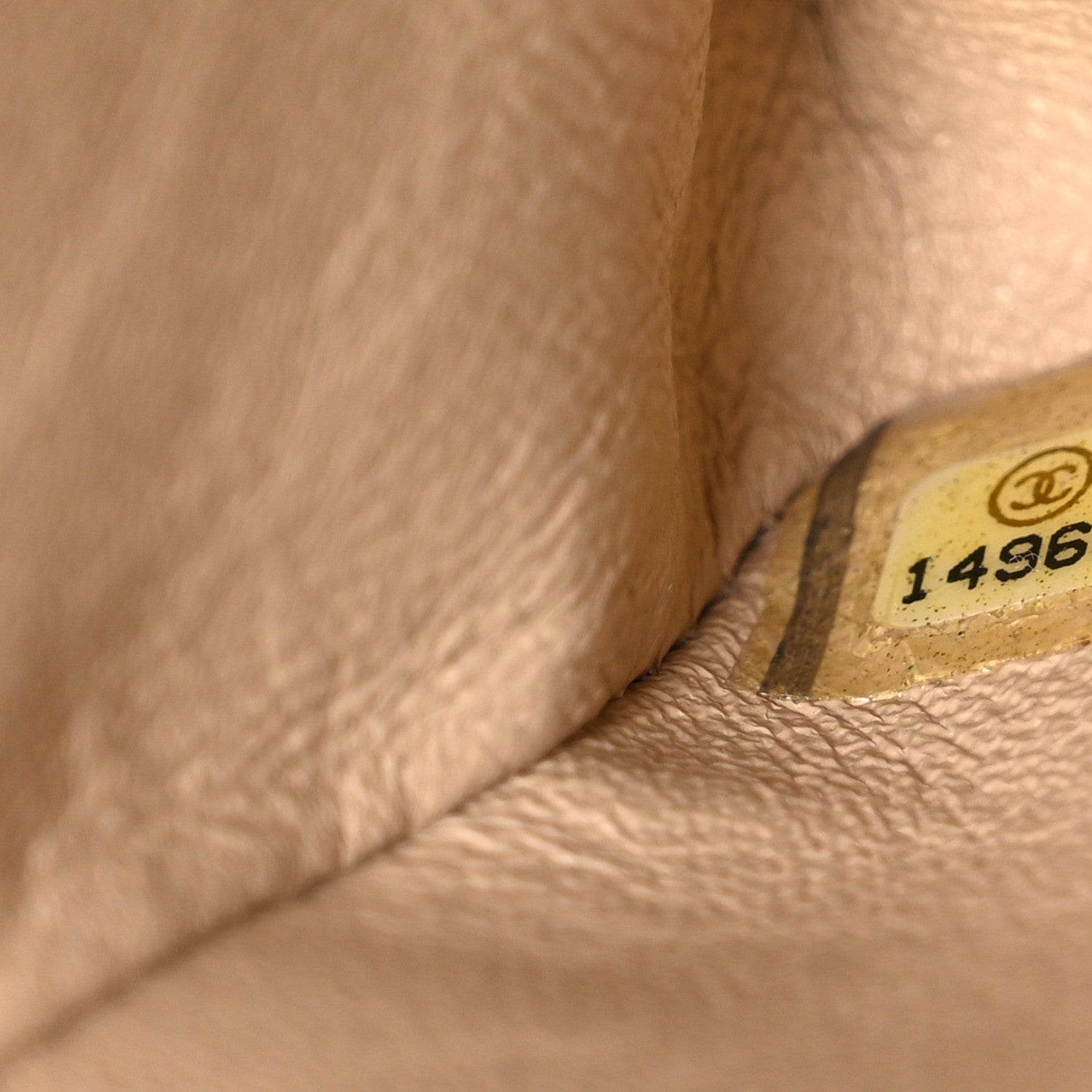 Lambskin Quilted Jumbo Double Flap Beige
