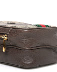 GG Supreme Monogram Web Mini Ophidia Double Zip Crossbody Bag Beige New Acero