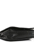 Glazed Calfskin Quilted CC XL Single Flap Black