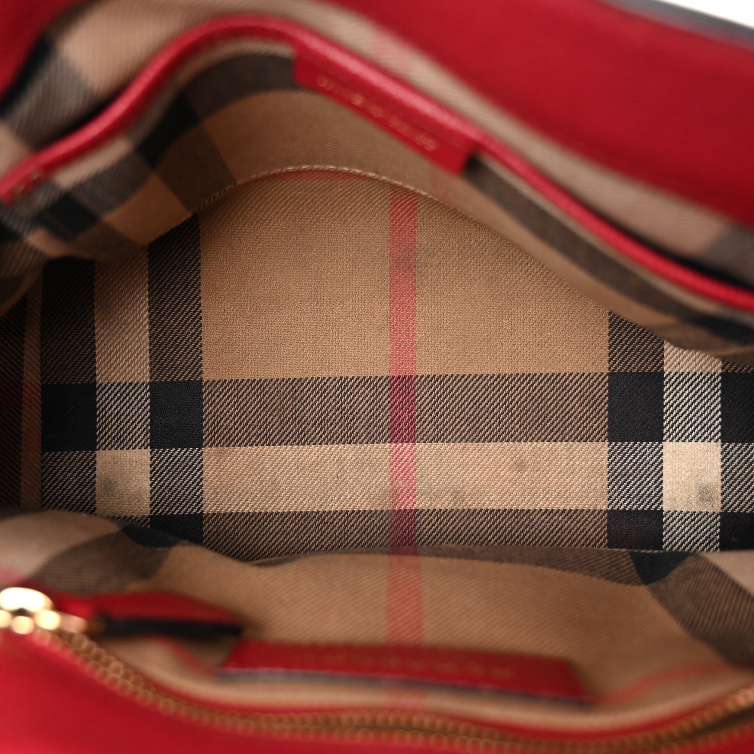 Soft Grain Calfskin Small Buckle Tote Parade Red