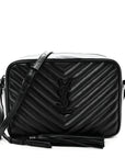 Calfskin Matelasse Monogram Monochrome Lou Camera Bag Black