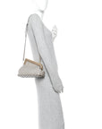 Vitello Grace Intreccio Nappa Small FNDI First Tortora White Rice