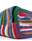 Cotton Crochet Stripe Tote Bag Multicolor