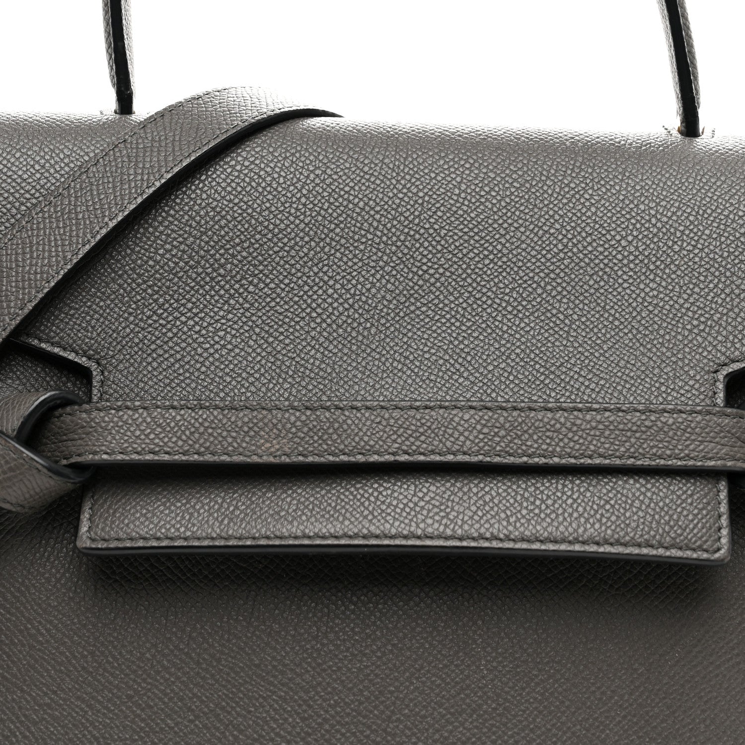 Grained Calfskin Micro Belt Bag Grey