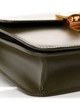 Box Calfskin Teen Classic Box Flap Bag Dark Olive