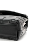 Calfskin Y Quilted Monogram Toy Loulou Crossbody Bag Black