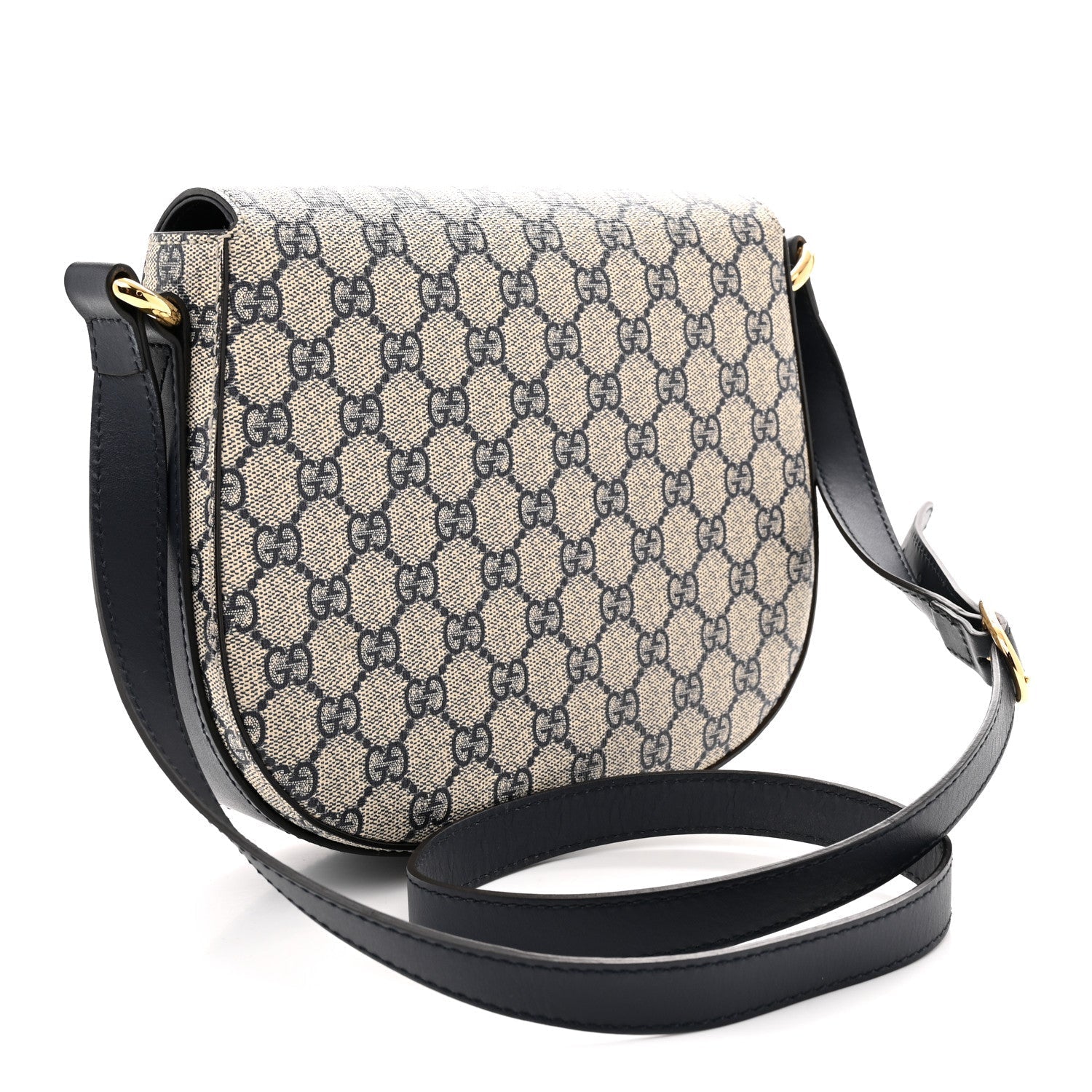 GG Supreme Monogram Small Messenger Shoulder Bag Beige Blue Navy