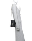 Vintage Effect Calfskin Matelasse Diagonal Mini Torchon GG Marmont 2.0 Bucket Bag Black Romantic Cherry