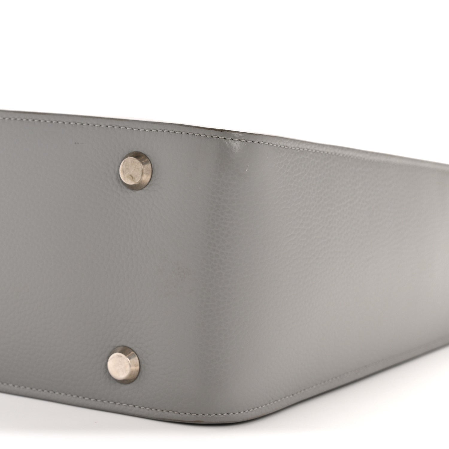 Calfskin Logo Embossed Small Tool 2.0 North-South Tote BLCG Grey