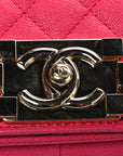 Caviar Quilted Medium Boy Flap Pink