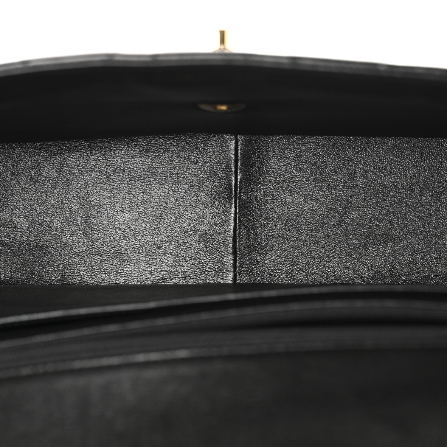 Lambskin Quilted Jumbo Single Flap Black