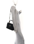 Lambskin Quilted Small Trendy CC Dual Handle Flap Bag Black