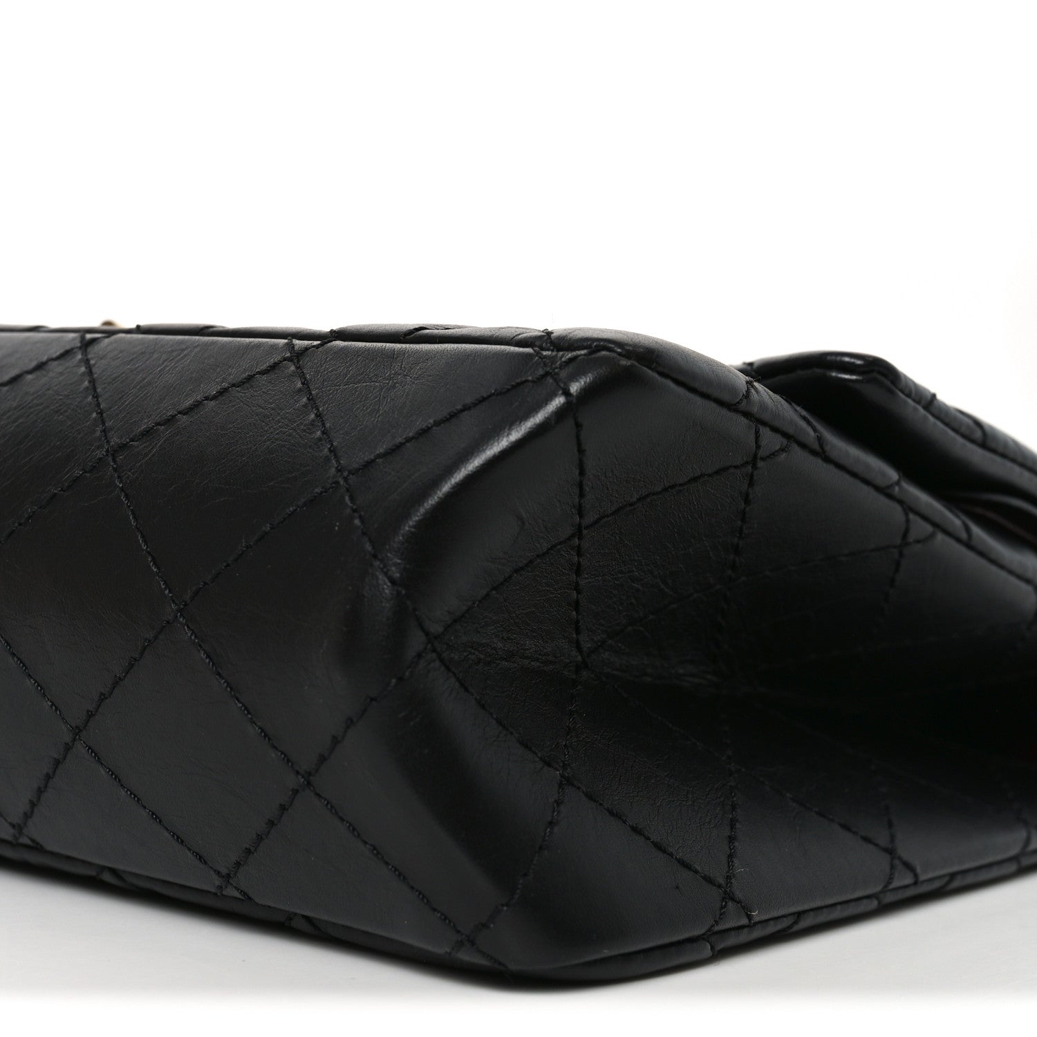 Aged Calfskin Quilted 2.55 Reissue 226 Flap Black