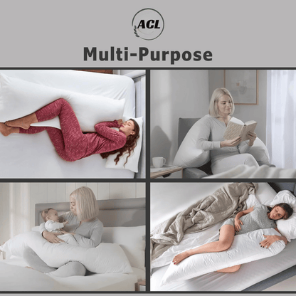 Vaccaro Pregnancy Pillow for Maternity Support - Ultra Soft Bolster Body Pillow