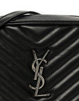 Calfskin Matelasse Monogram Lou Camera Bag Black