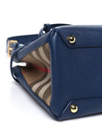 Derby Calfskin Vintage Check Medium Banner Tote Regency Blue