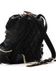 Nylon Medium Rucksack Backpack Black