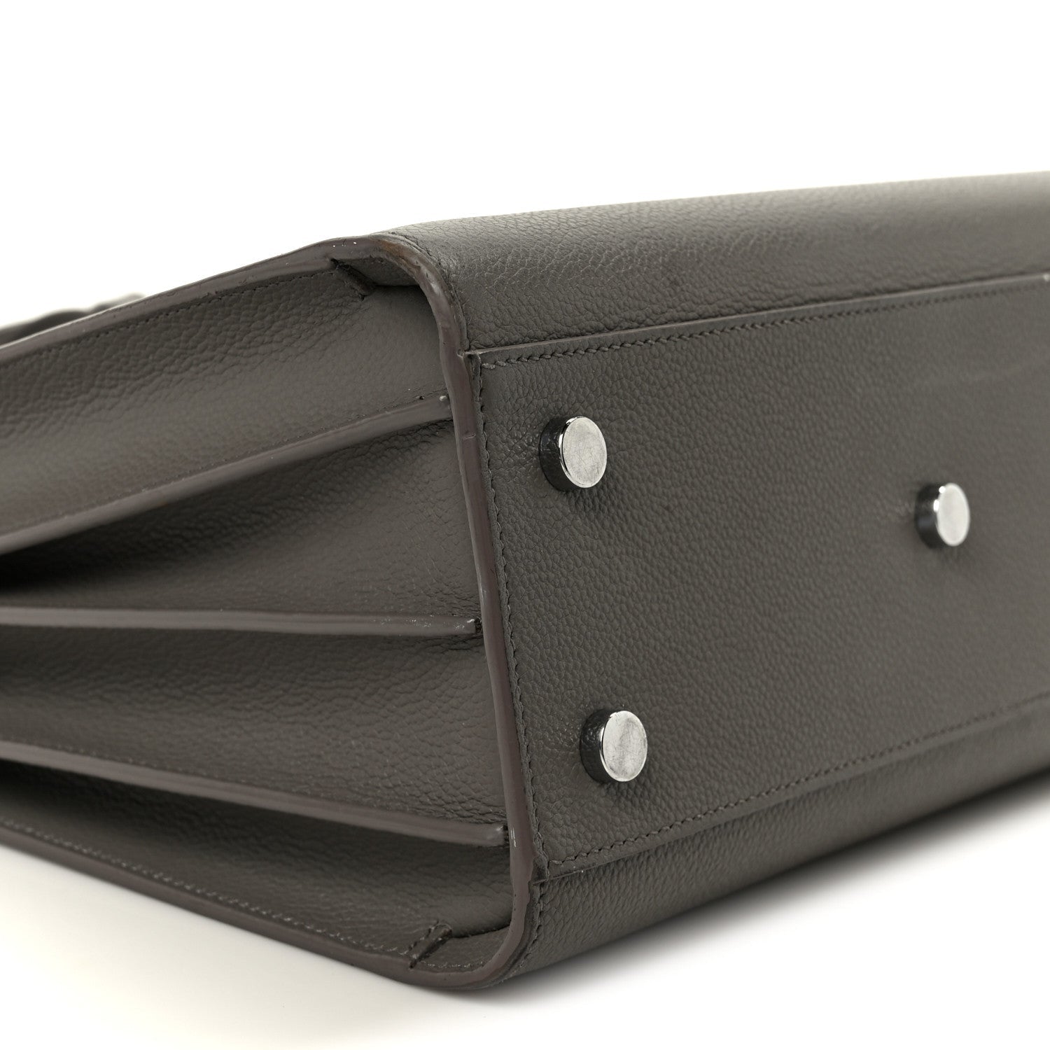 Grained Calfskin Baby Sac De Jour Fog