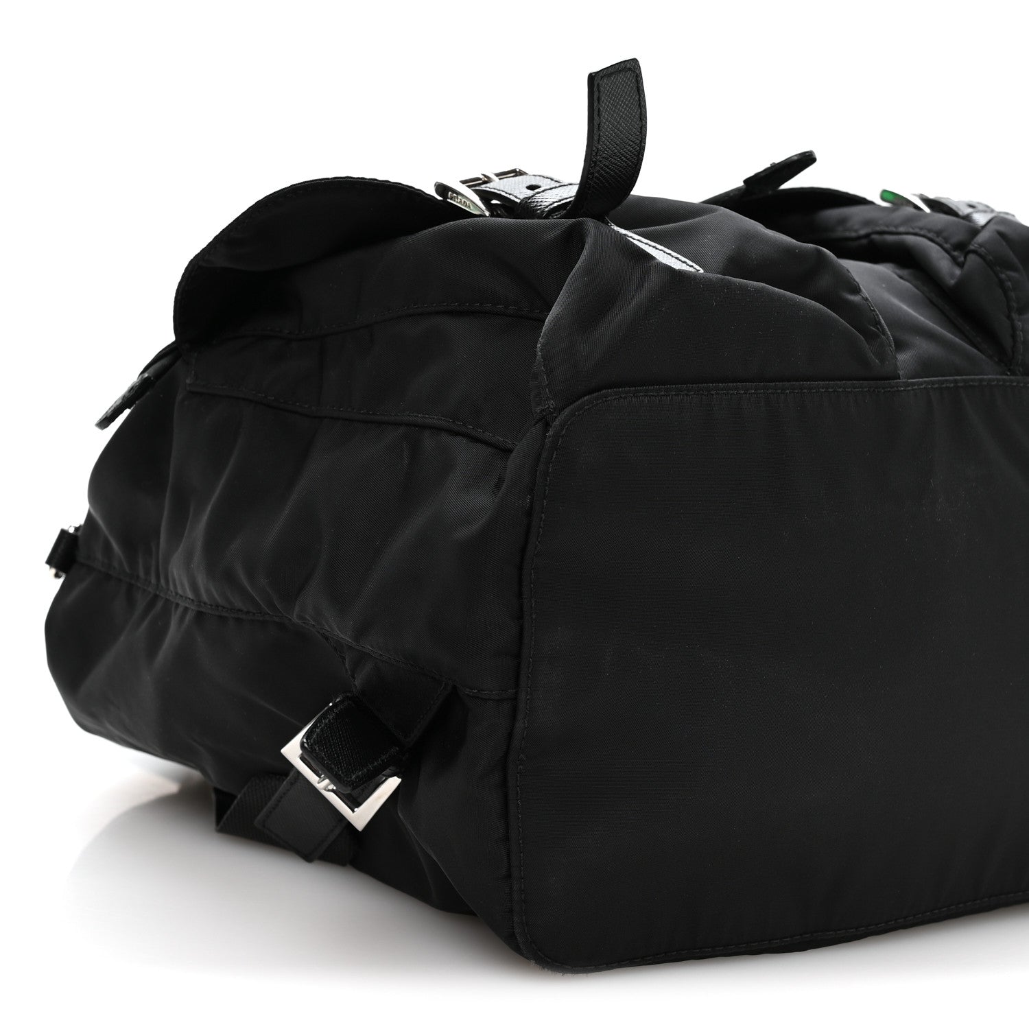 Re-Nylon Vela Saffiano Medium Backpack Black