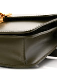 Box Calfskin Teen Classic Box Flap Bag Dark Olive