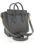 Baby Drummed Calfskin Nano Luggage Kohl