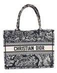 Canvas Embroidered Medium D1ORiviera Toile De Jouy Reverse Book Tote Blue