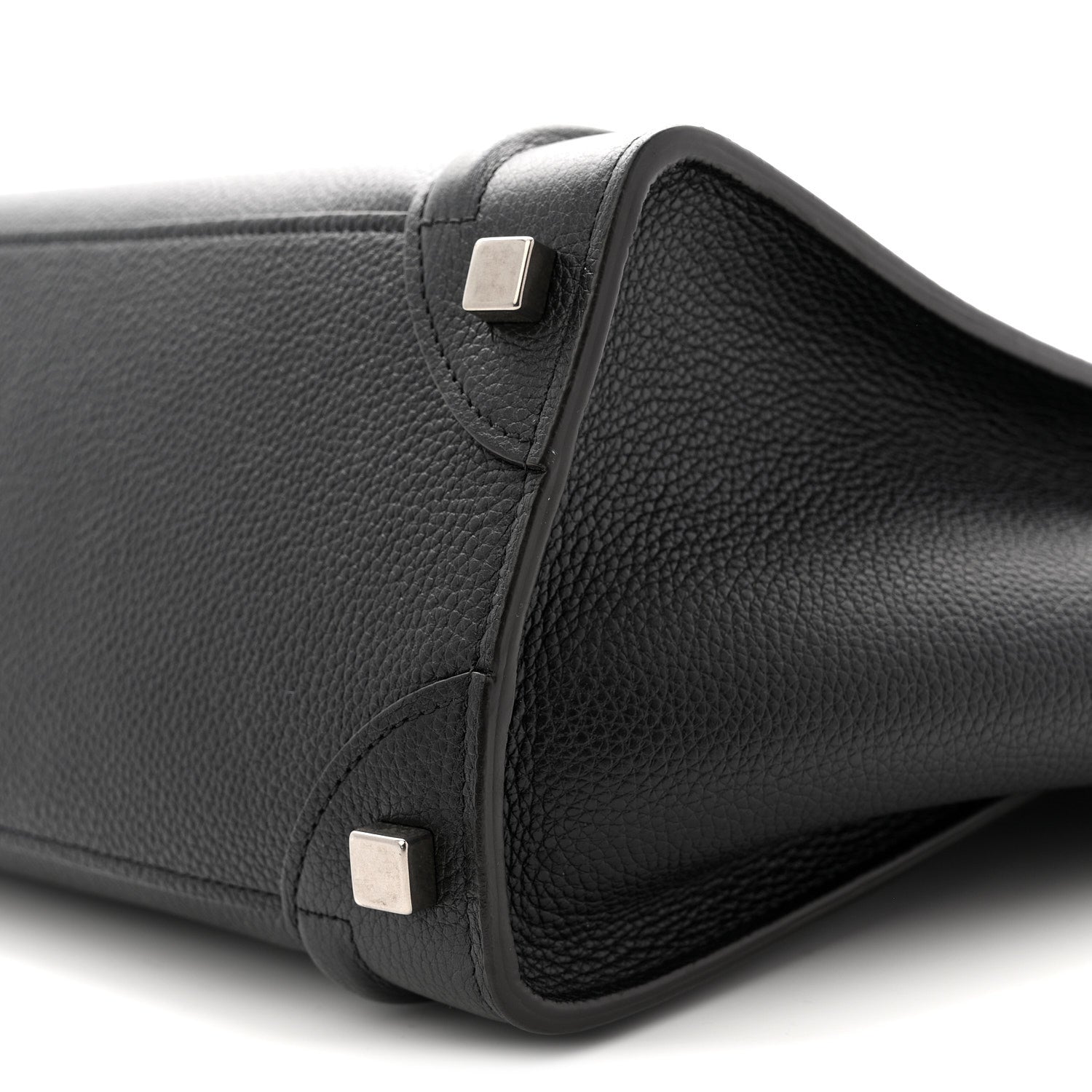 Drummed Calfskin Micro Luggage Black