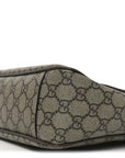 Tender GG Supreme Monogram Textured Dollar Calfskin Ophidia Messenger Bag Beige Ebony Dark Brown