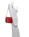 Box Calfskin Medium Classic Box Flap Bag Dark Brick