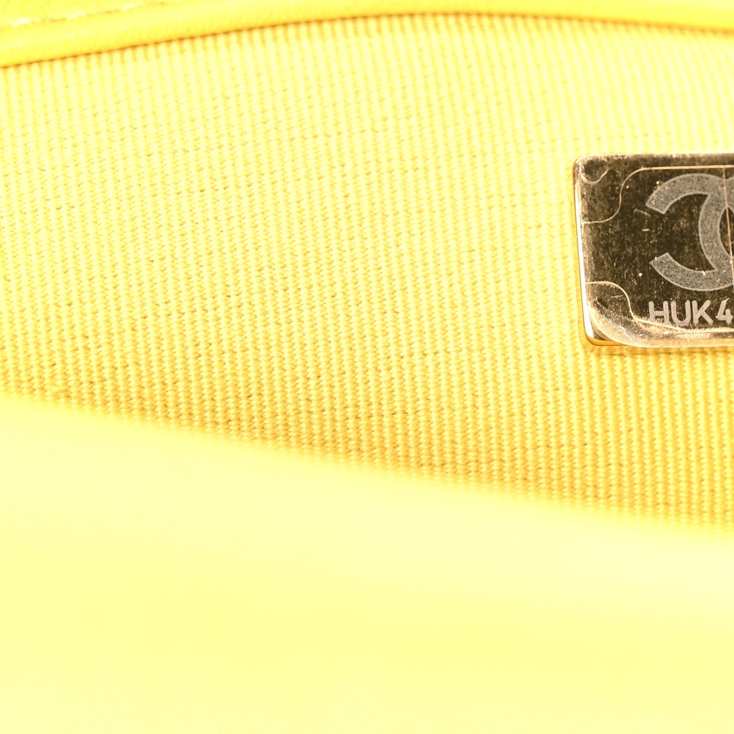 Lambskin Quilted Medium CHNL 19 Flap Yellow