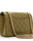 Aged Calfskin Quilted 2.55 Reissue 224 Flap  Khaki