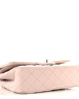 Lambskin Quilted Medium Double Flap Light Pink