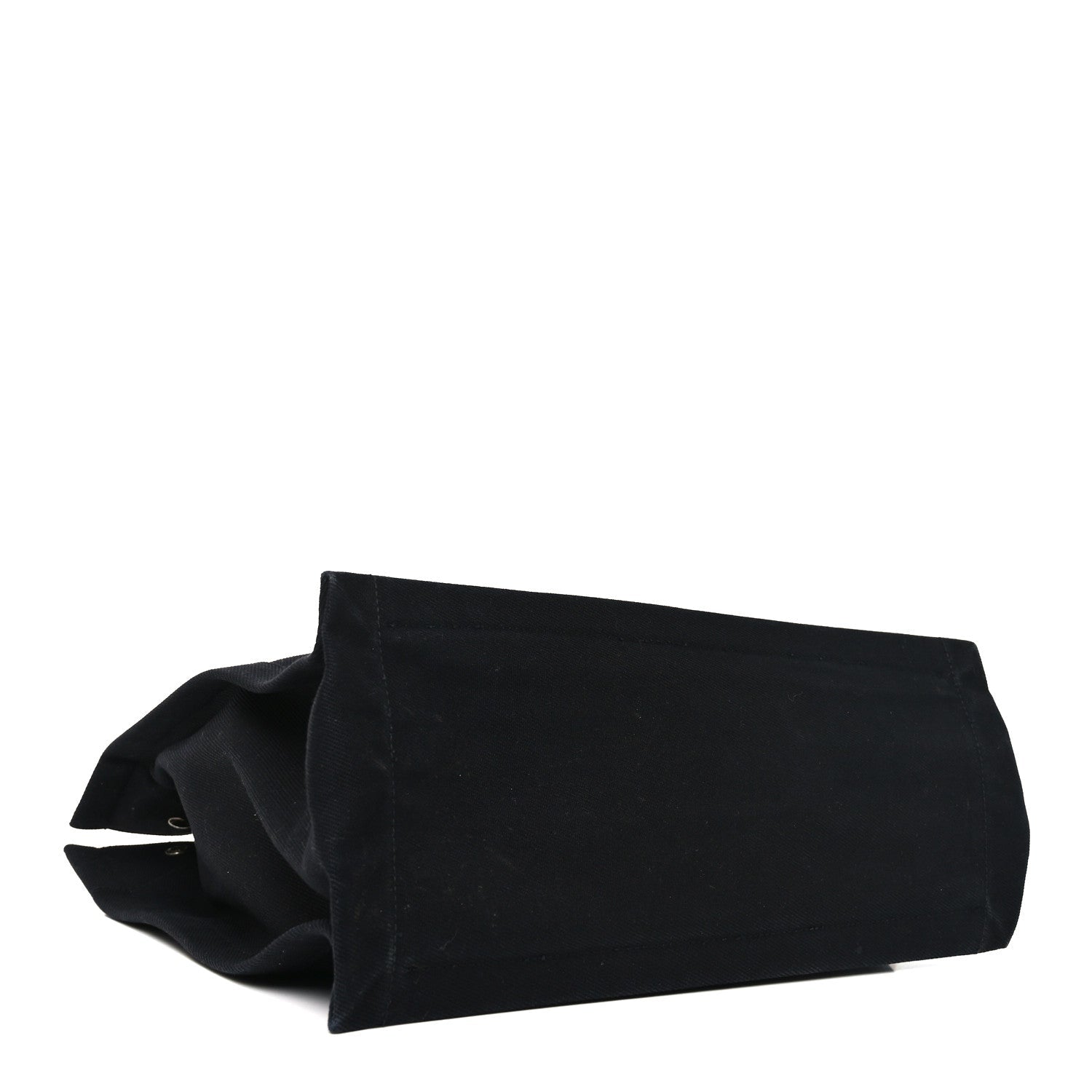 Linen Calfskin Rive Gauche North South Tote Black