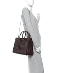 Calfskin Snakeskin Small Sac De Jour Burgundy