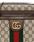 GG Supreme Monogram Web Small Ophidia Messenger Bag Brown