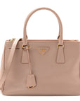 Saffiano Small Galleria Double Zip Tote Cammeo