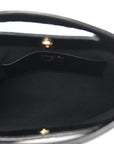 Shiny Crumpled Calfskin Quilted Nano 31 Shopping Bag Black