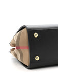 Calfskin Mega Check Small Banwell Tote Black